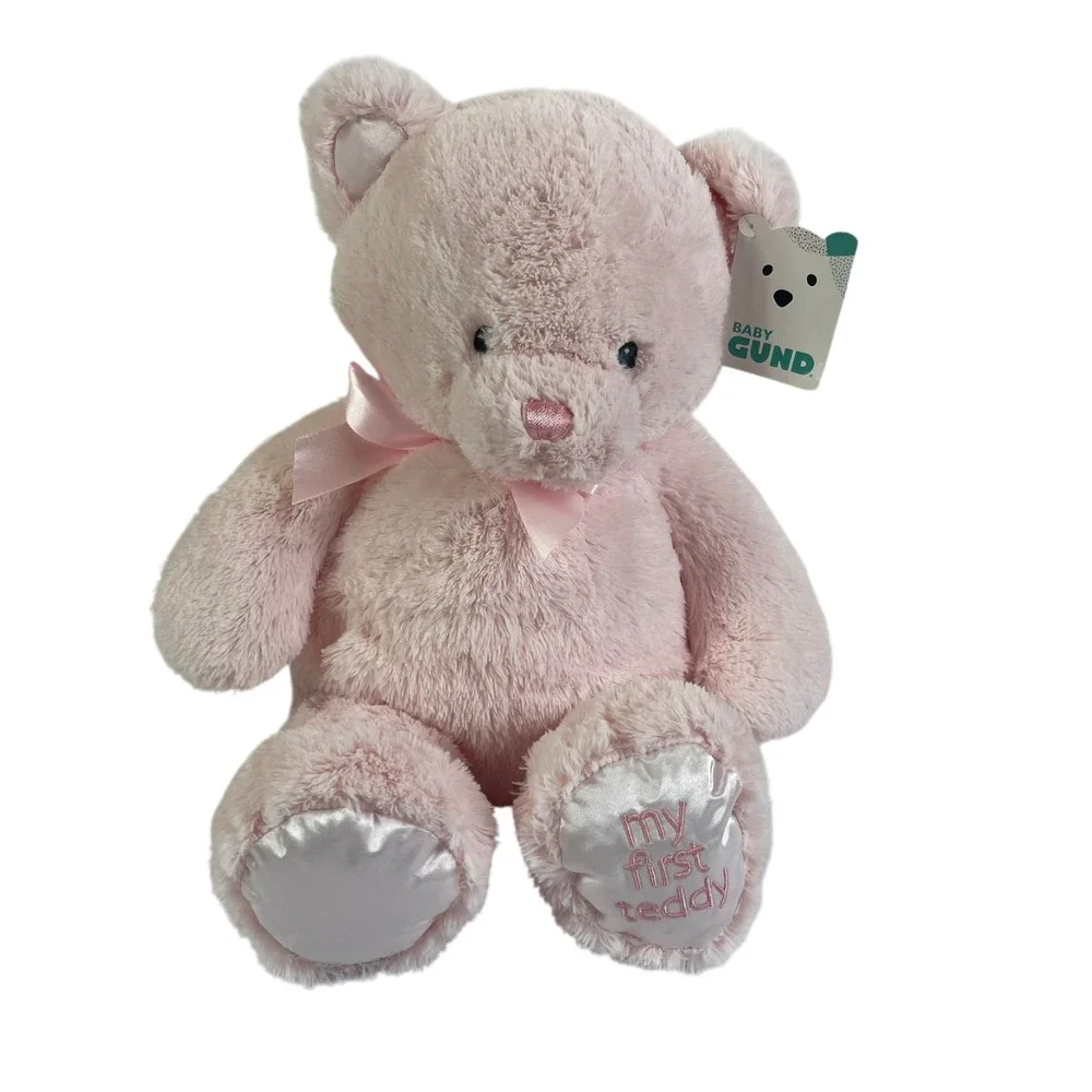 Baby Gund My First Rose Pink Teddy Bear Girls Plush 15